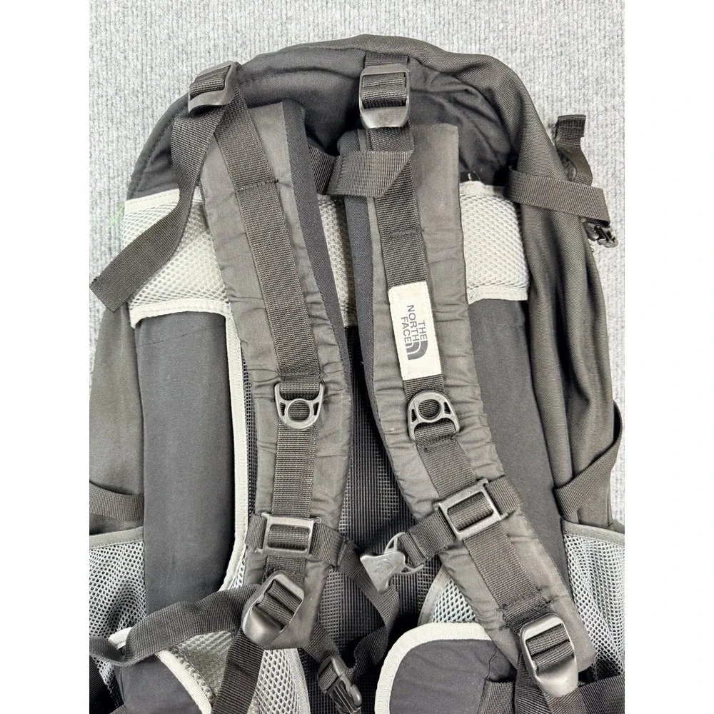 The North Face 65L Hiking Backpack Gray Black Camping Travel Bag‎